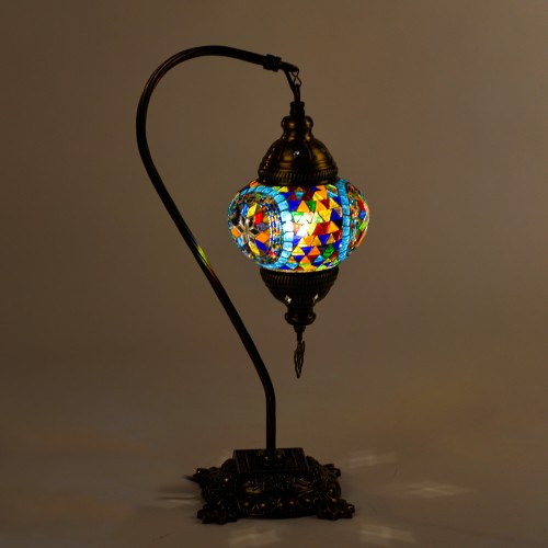 Authentic Single Walking Stick Table Lamp Mosaic